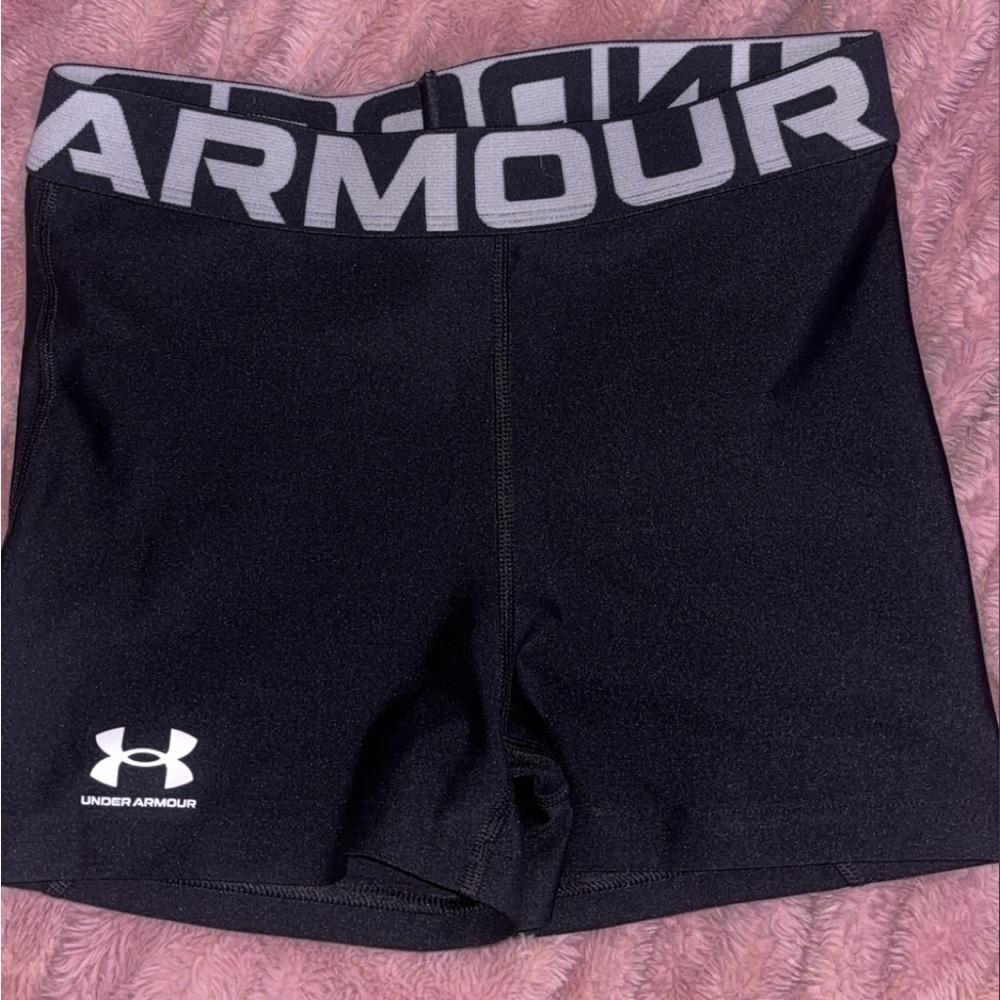 Under Armour Black Athletic Shorts with Elastic Waistband